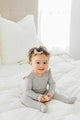 Loved Baby Organic Cotton Lace Footie   OR438   Fog