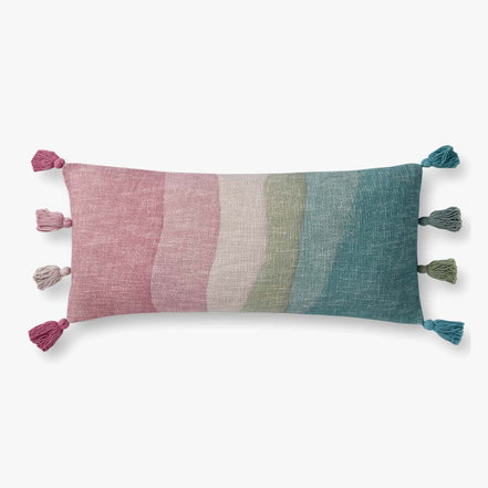 Loloi Multicolour Cushion with Tassels 12 x 27"  PJB0013