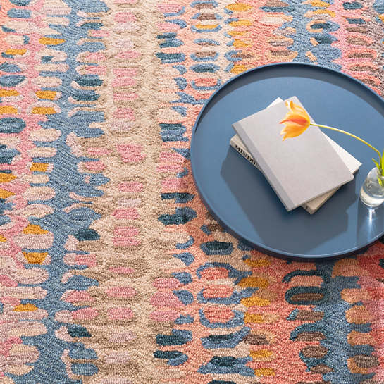 Paint Chip Wool Rug - Coral*