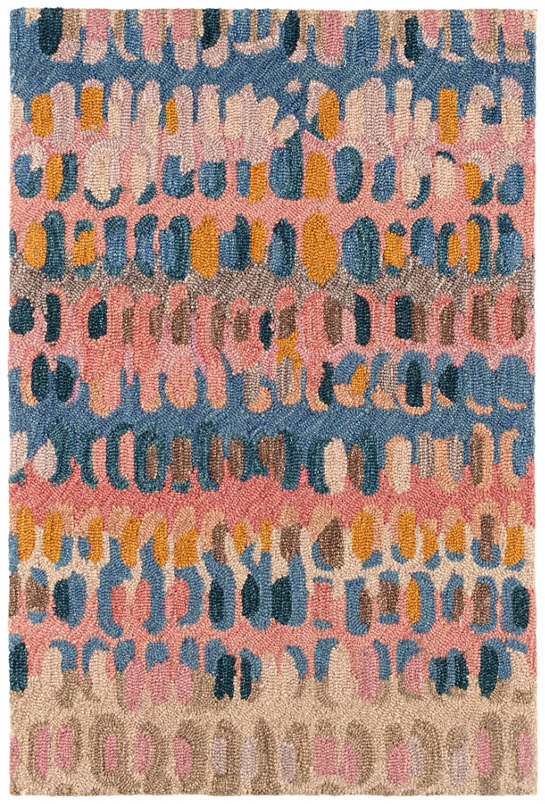Paint Chip Wool Rug - Coral*