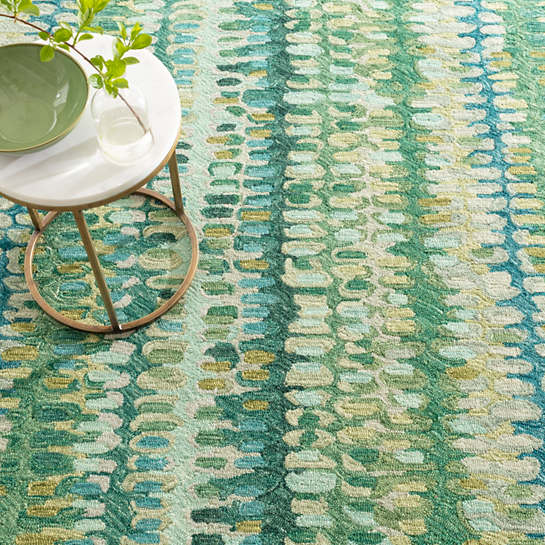 Dash And Albert Paint Chip Wool Rug - Moss