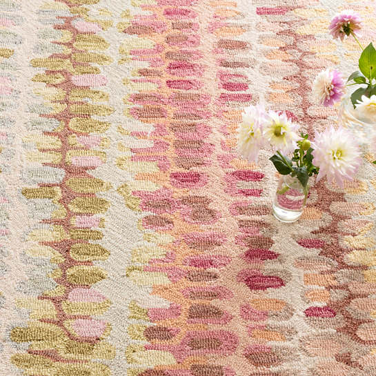 Paint Chip Micro Hooked Rug- Pastel