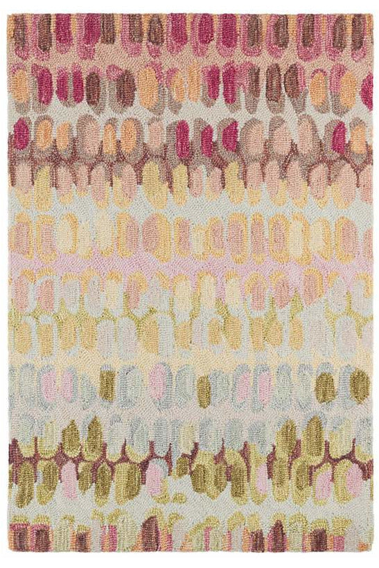 Paint Chip Micro Hooked Rug- Pastel