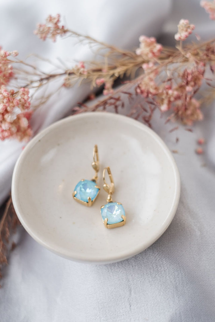 La Vie Parisienne Gold Square Crystal Earring 6581G*