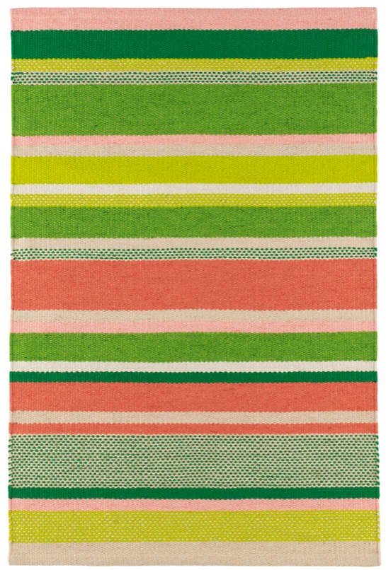 Seed Stitch Stripe Watermelon Indoor/Outdoor Rug*