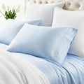 Silken Solid Soft Blue Std. Pillowcase Set/2
