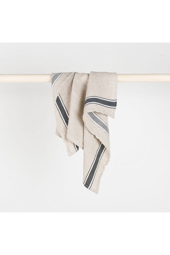 Pokoloko Linen Hand Towel - THTN1 Black