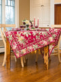 April Cornell Hydrangea Dream Cranberry Tablecloth