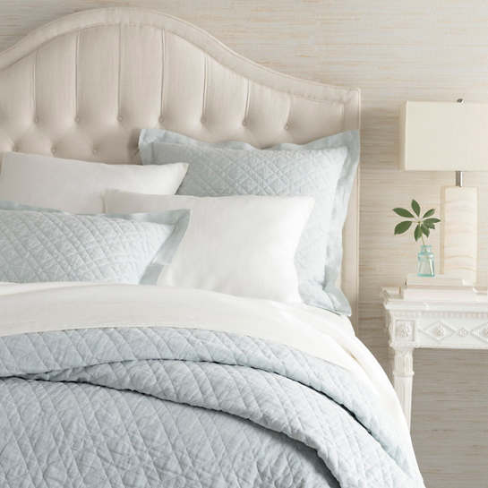 Washed Linen Bedding Collection - Sky