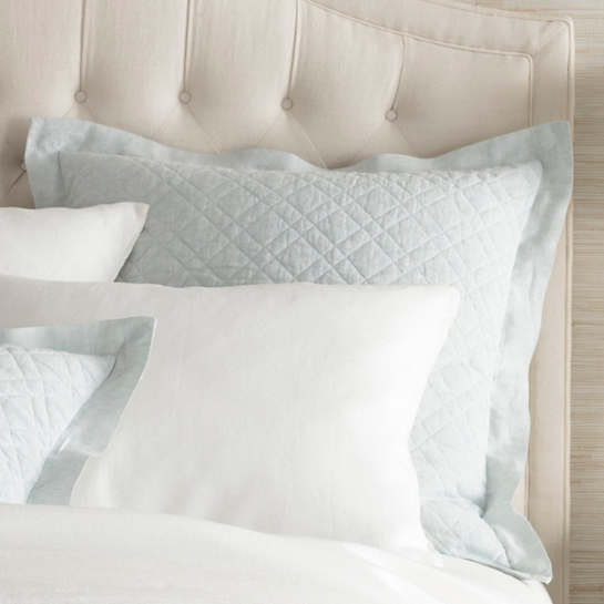 Washed Linen Bedding Collection - Sky