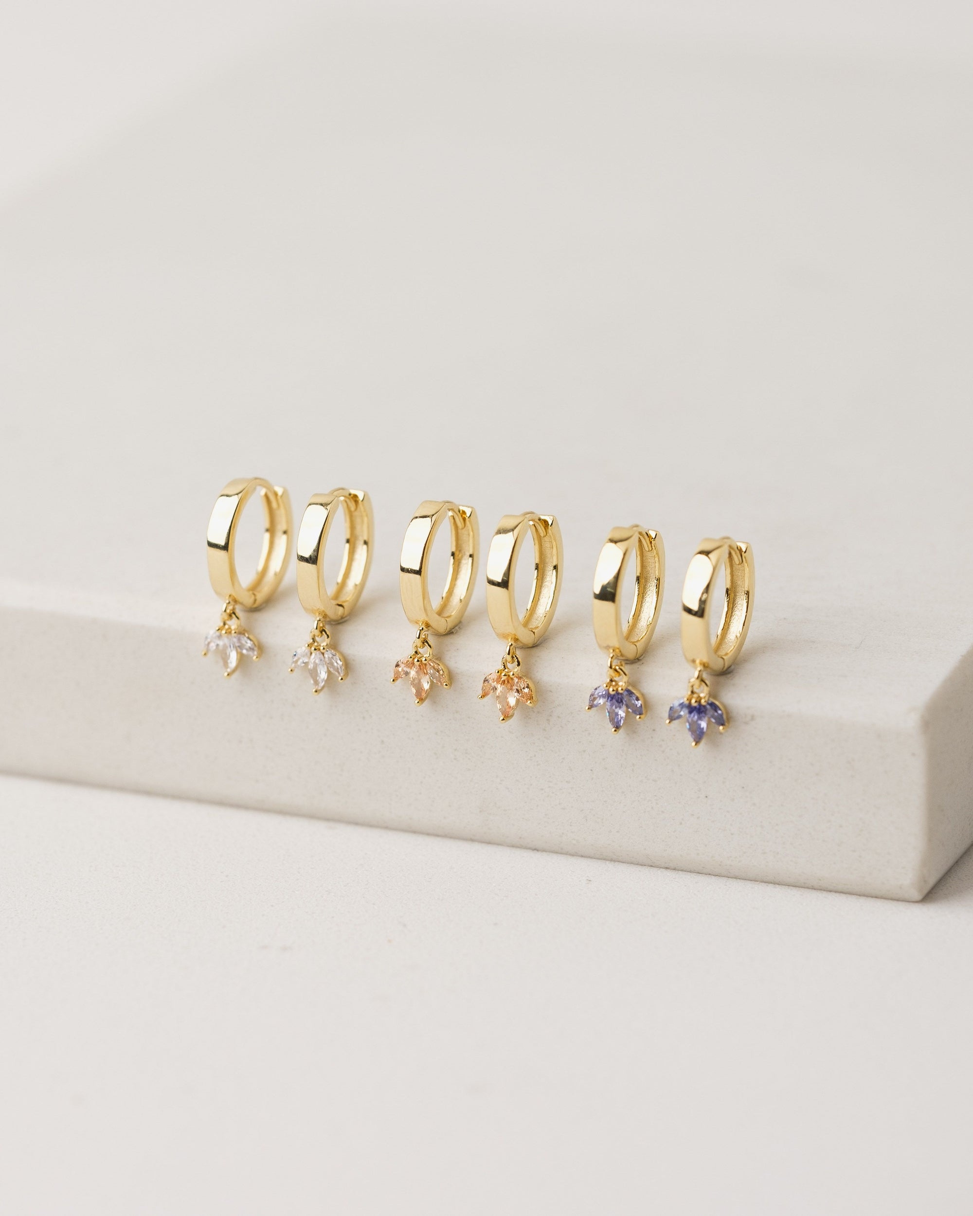 Lovers Tempo Tiara Drop Hoop Earrings