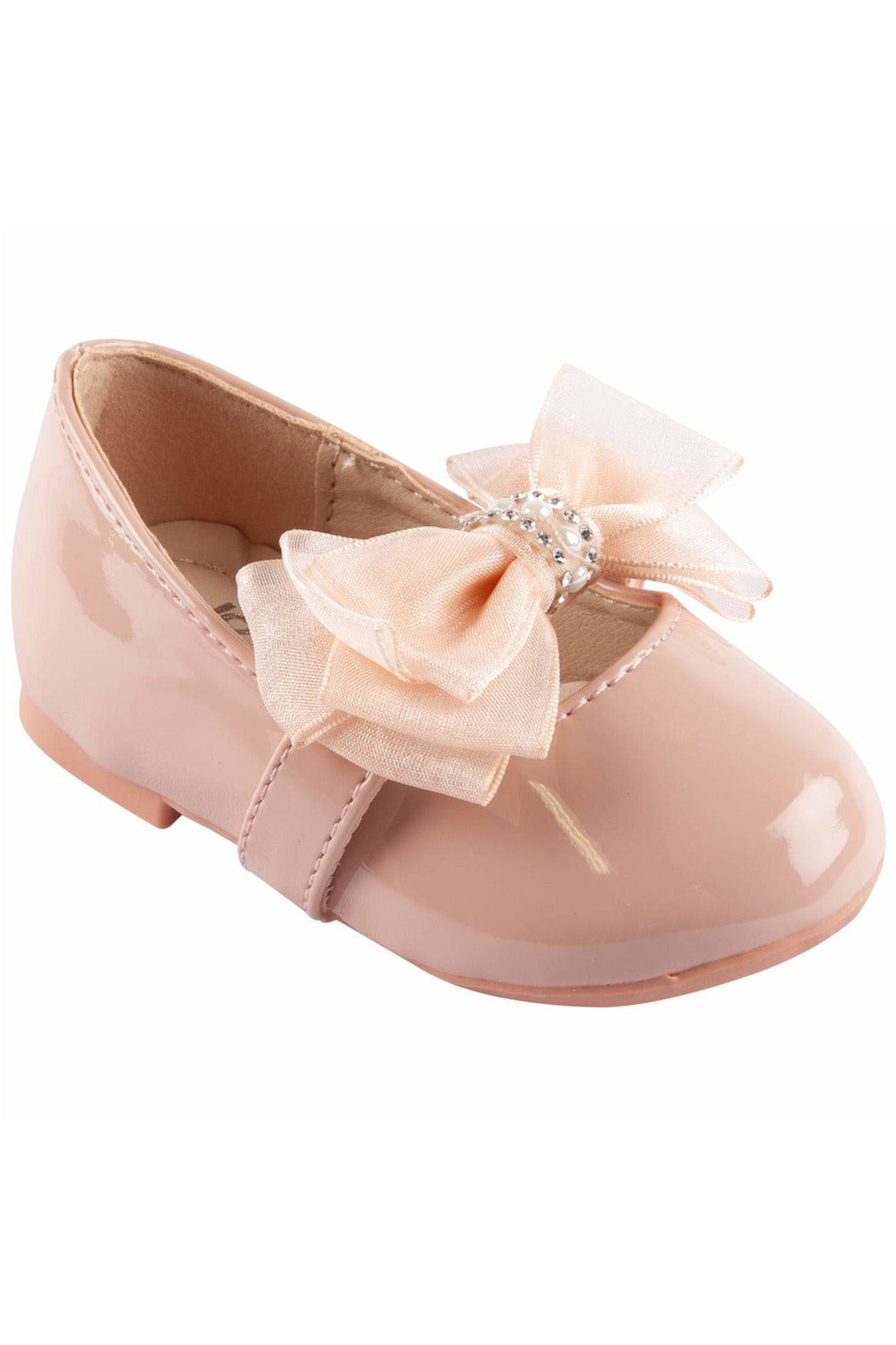 Jolene JC7401 Rose Baby Shoe `Pearl Bow