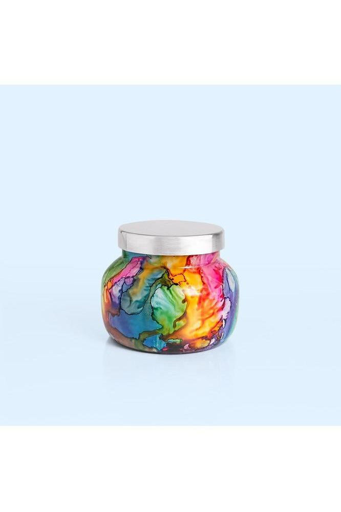 Capri Blue Volcano 8oz  Petite Rainbow Watercolor Jar