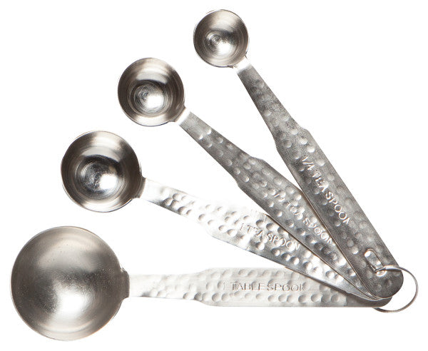 Danica Hammered Measuring Spoons Silver