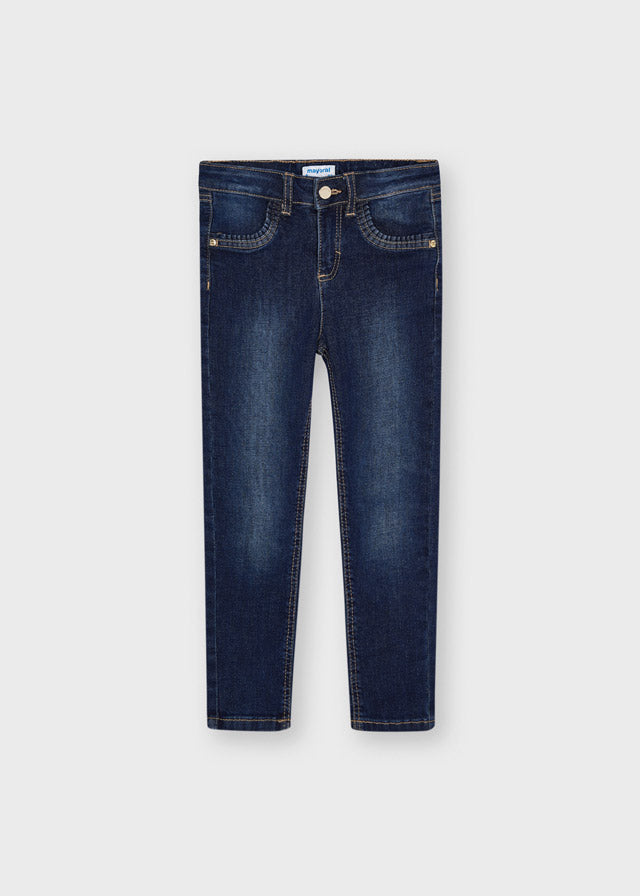 Mayoral Girls Basic Denim Jeggings    527-60    Oscuro