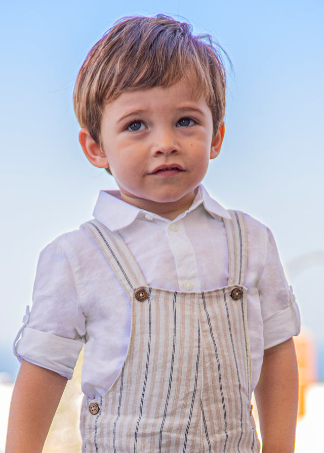 Mayoral Baby Boy Long Sleeve Linen Shirt  117  Blanco *