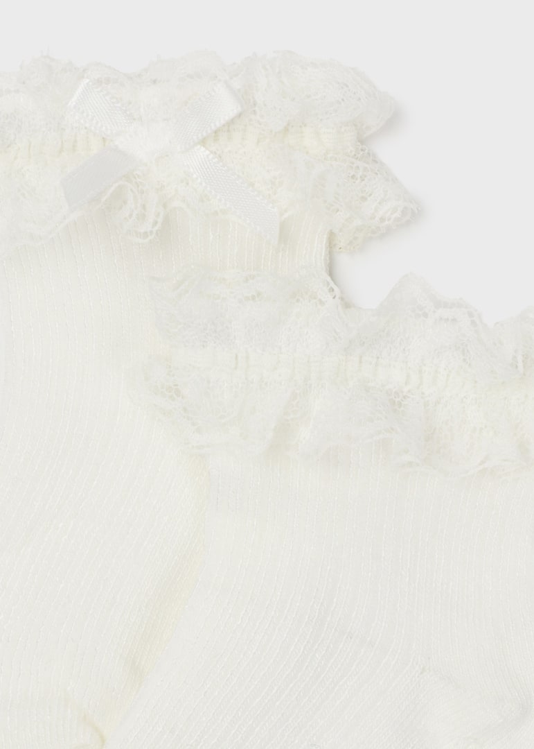Mayoral Baby Girl Frilly Socks  9593-13 Crudo