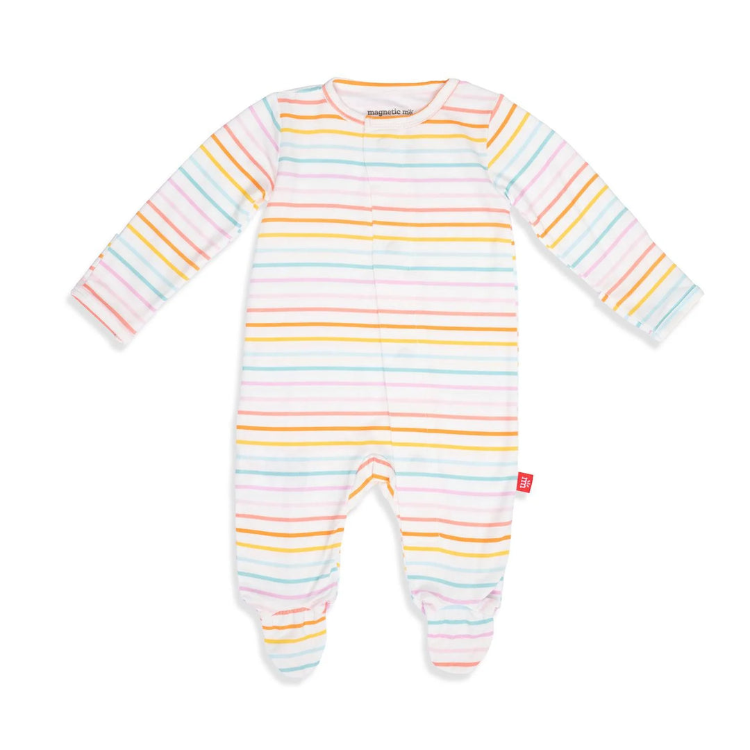 Magnetic Me Baby Girl Candy Stripe Footie  17780 *