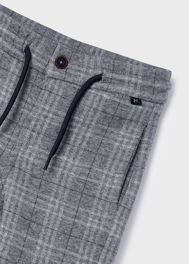 Mayoral Baby Boy Plaid Jogger  2537-71 Gris Vig