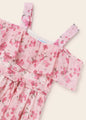 Mayoral Girls Chiffon Floral Print Dress  6913-20  Colorete