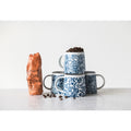 Creative Coop Hand-Stamped Stoneware Mug, 3 Styles
