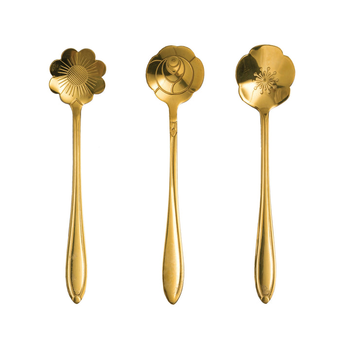 Creative Coop Flower Shaped Spoon Set/3 DF2771