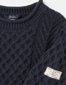 Joules Girls Aran Knit Sweater     215365    French Navy