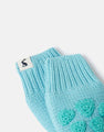 Joules Baby Girl Paw Print Knitted Mittens   215323   Lagoon