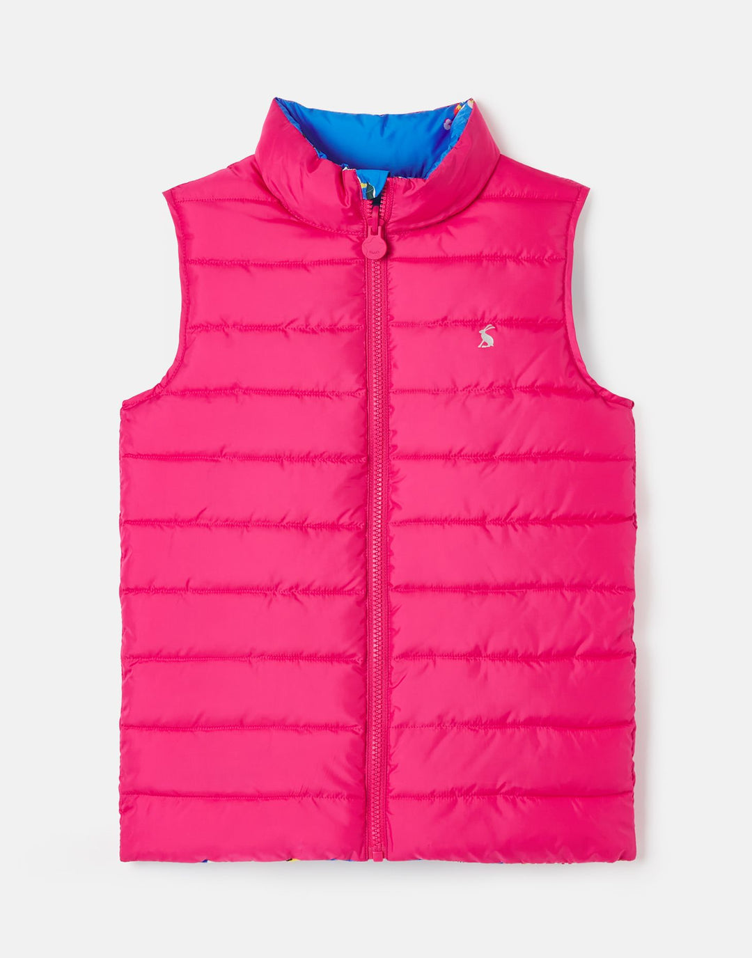 Joules Girls Reversible Vest   218486   Blue Floral *