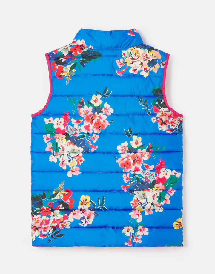 Joules Girls Reversible Vest   218486   Blue Floral *