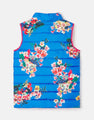 Joules Girls Reversible Vest   218486   Blue Floral