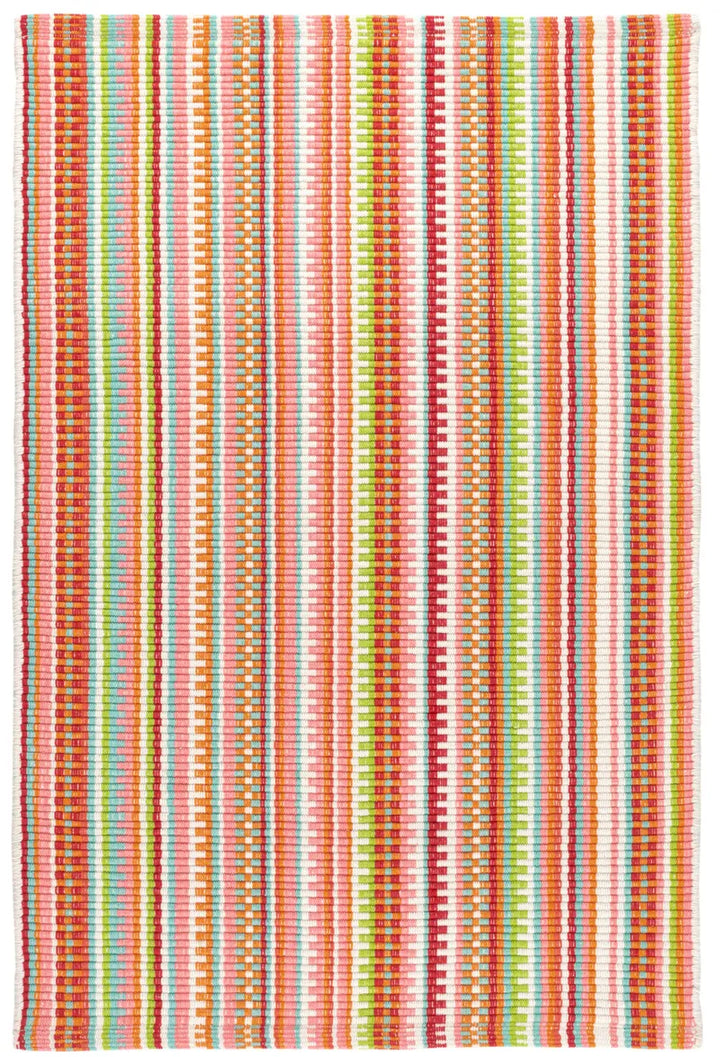 Lucky Stripe Spring Woven Cotton Rug*