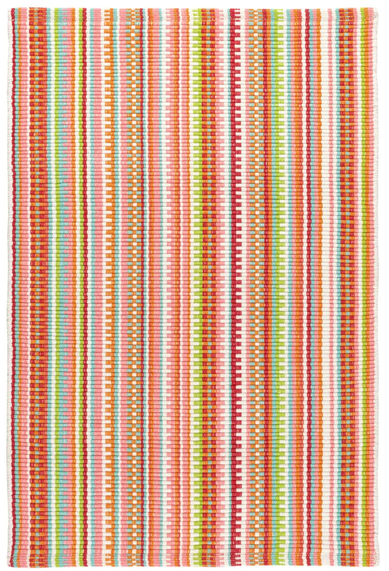 Lucky Stripe Spring Woven Cotton Rug*