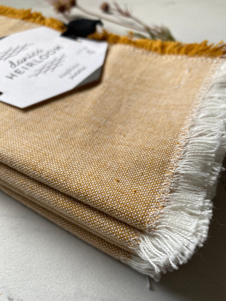 Danica Chambray Ochre Napkin Set/4 1758620*
