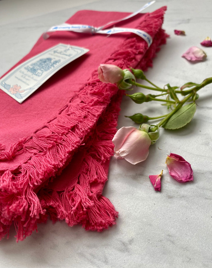 April Cornell Essential Pink Napkin Set/4*