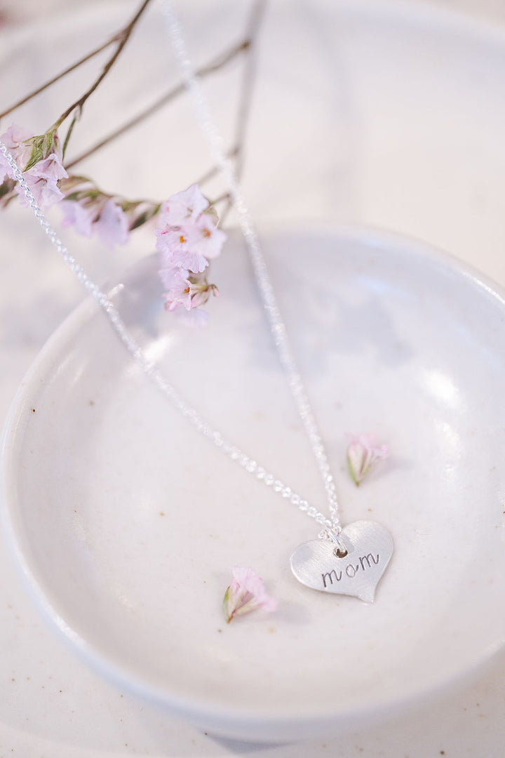 Andrea Waines Scripted Heart Necklace  N254