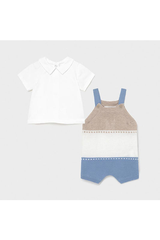 Mayoral Baby Boy 2Pce. Overall Set 1638-7     Celeste