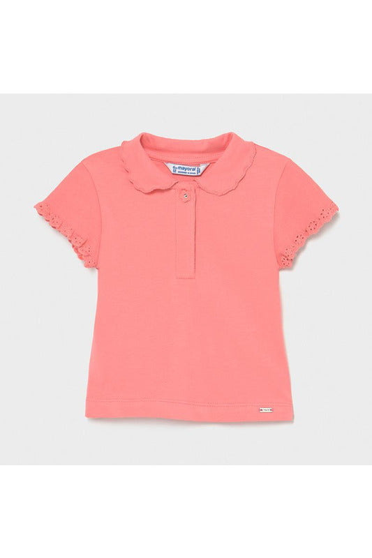 Mayoral Baby Girl Short Sleeve Polo   1176-32 Flamingo **