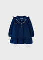 Mayoral Baby Girl Embroidered Denim Dress 2960-5 Tejano