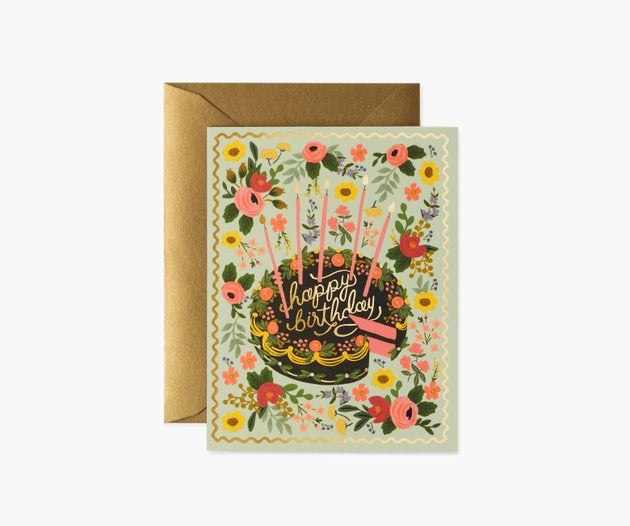 Rifle Paper Co. Card Floral Cake Birthday GCB090