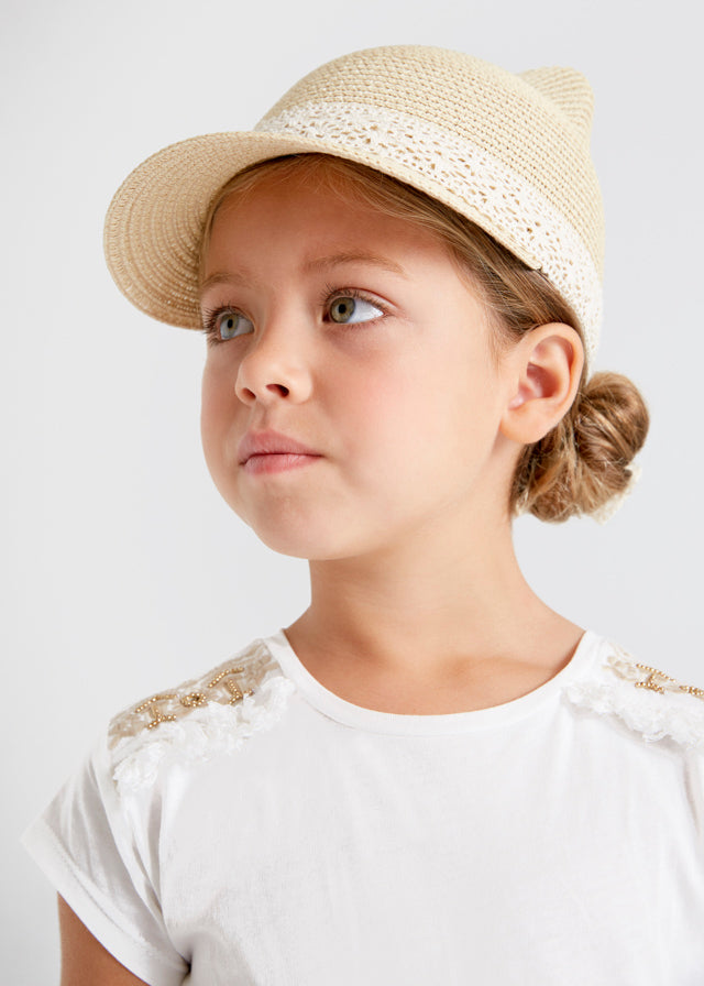Mayoral Girls Straw Hat  10259-6  Natural *