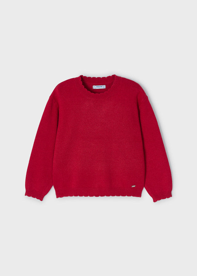 Mayoral Girls Crewneck Sweater   4301-67  Rojo *
