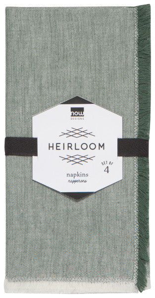 Heirloom Chambray Jade  Napkins Set/4*