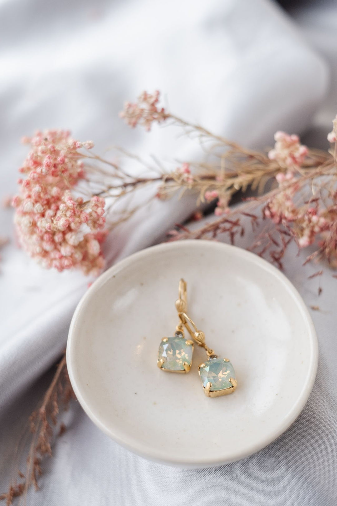 La Vie Parisienne Gold Square Crystal Earring 6581G*