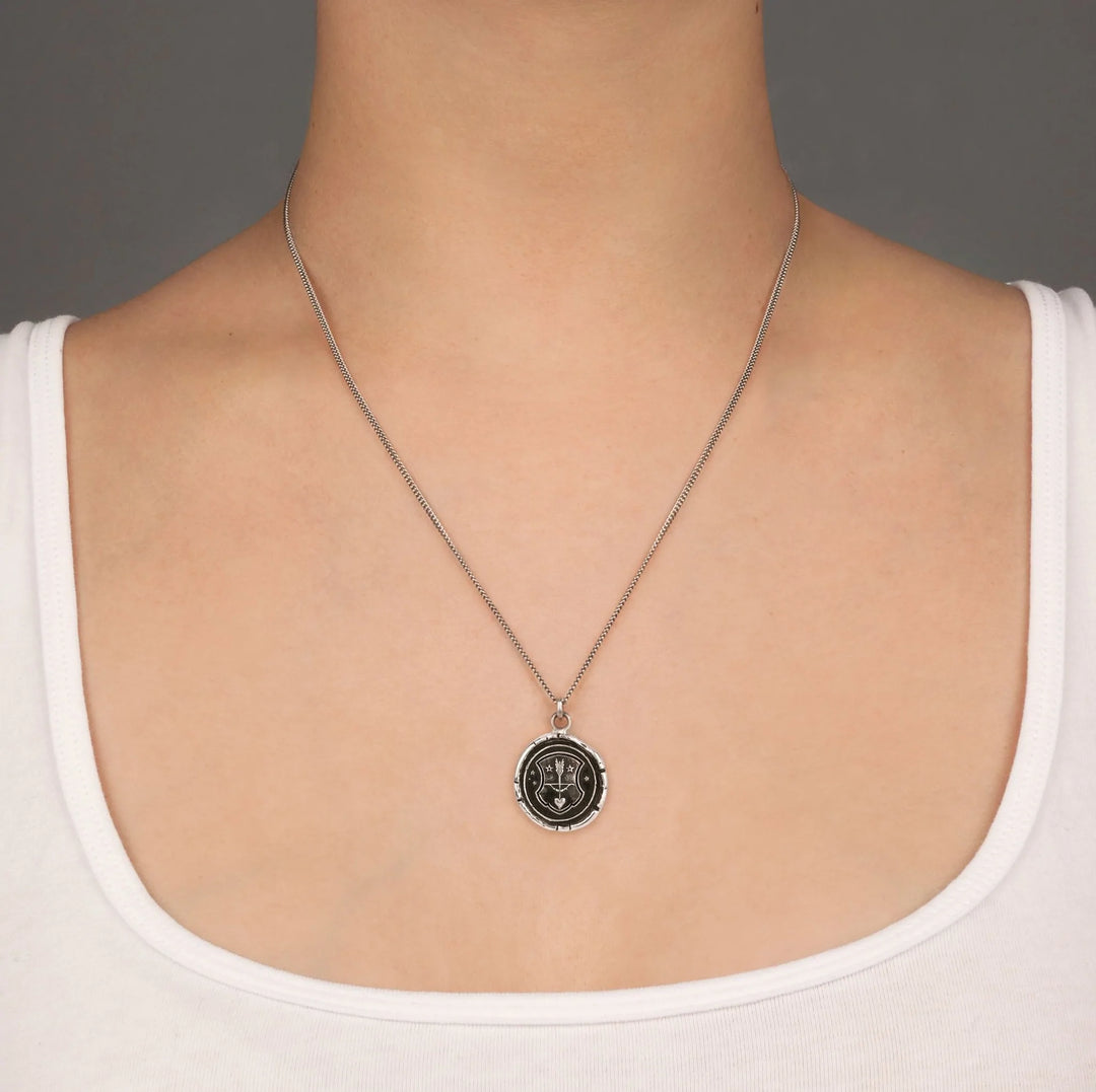 Pyrrha Silver Necklace - Lead With Your Heart N800