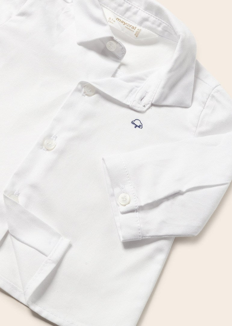 Mayoral Baby Boy Dress Shirt With Bow Tie  1190-66  Blanco **