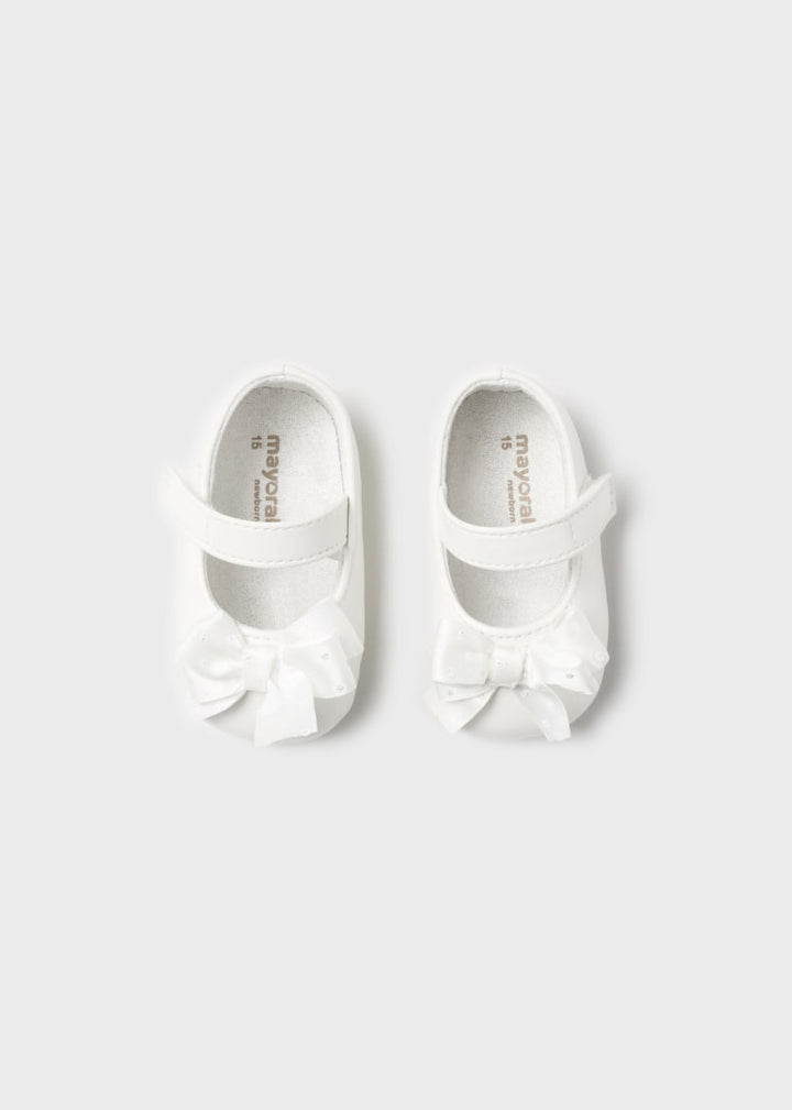 Mayoral Baby Girl Mary Janes & Headband Set  9633-88  Blanco **