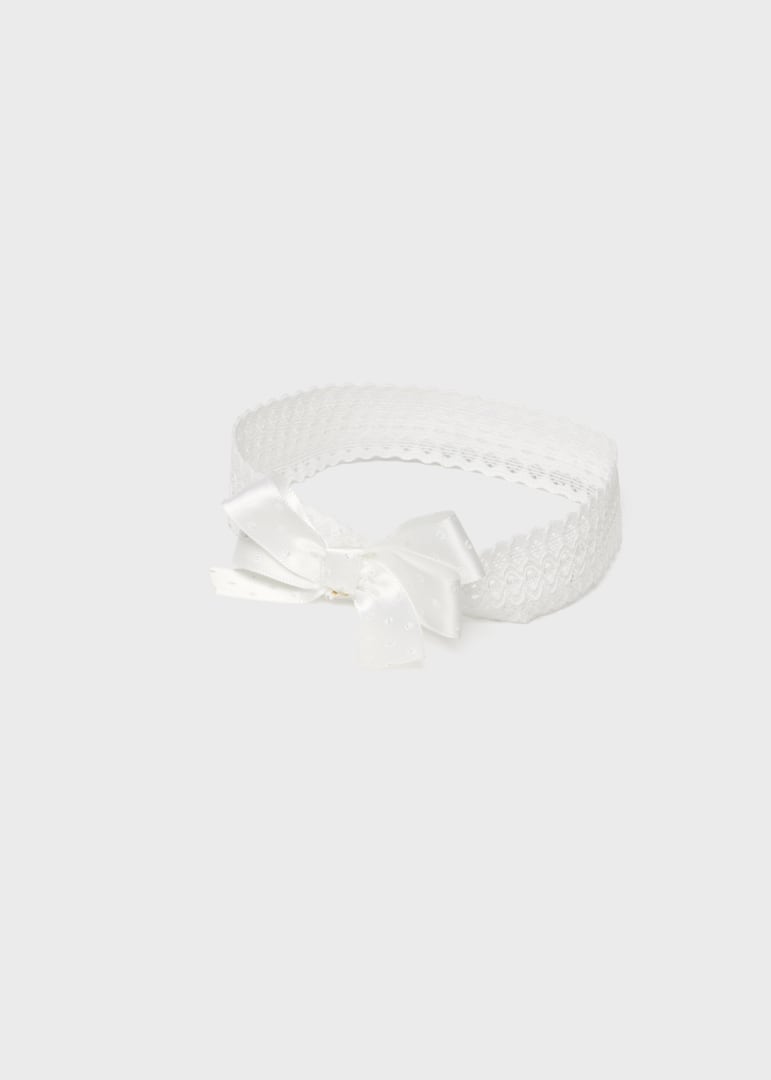 Mayoral Baby Girl Mary Janes & Headband Set  9633-88  Blanco **