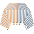 Danica Caban Stripe Tablecloth  1751060  Lagoon/Ochre*