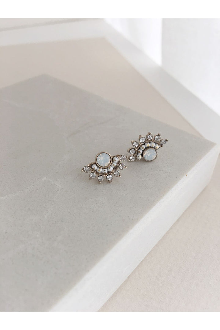 Lovers Tempo Nico Earrings - White Opal